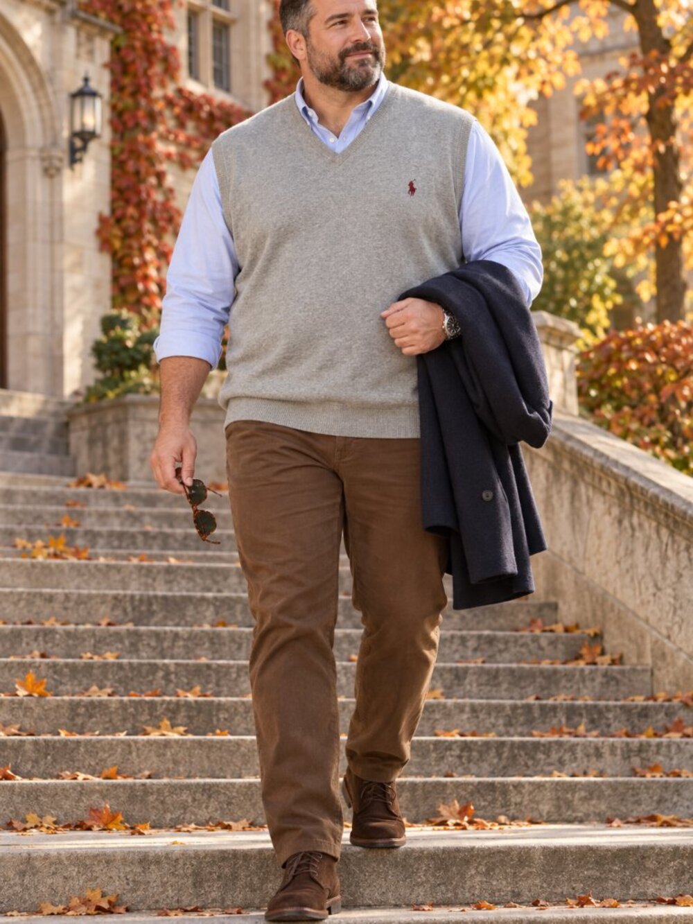Polo Ralph Lauren Pima Cotton Sweater Vest Gray Big & Tall 3XLT Classic Preppy